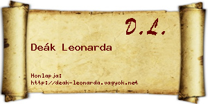 Deák Leonarda névjegykártya