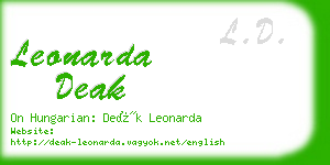 leonarda deak business card